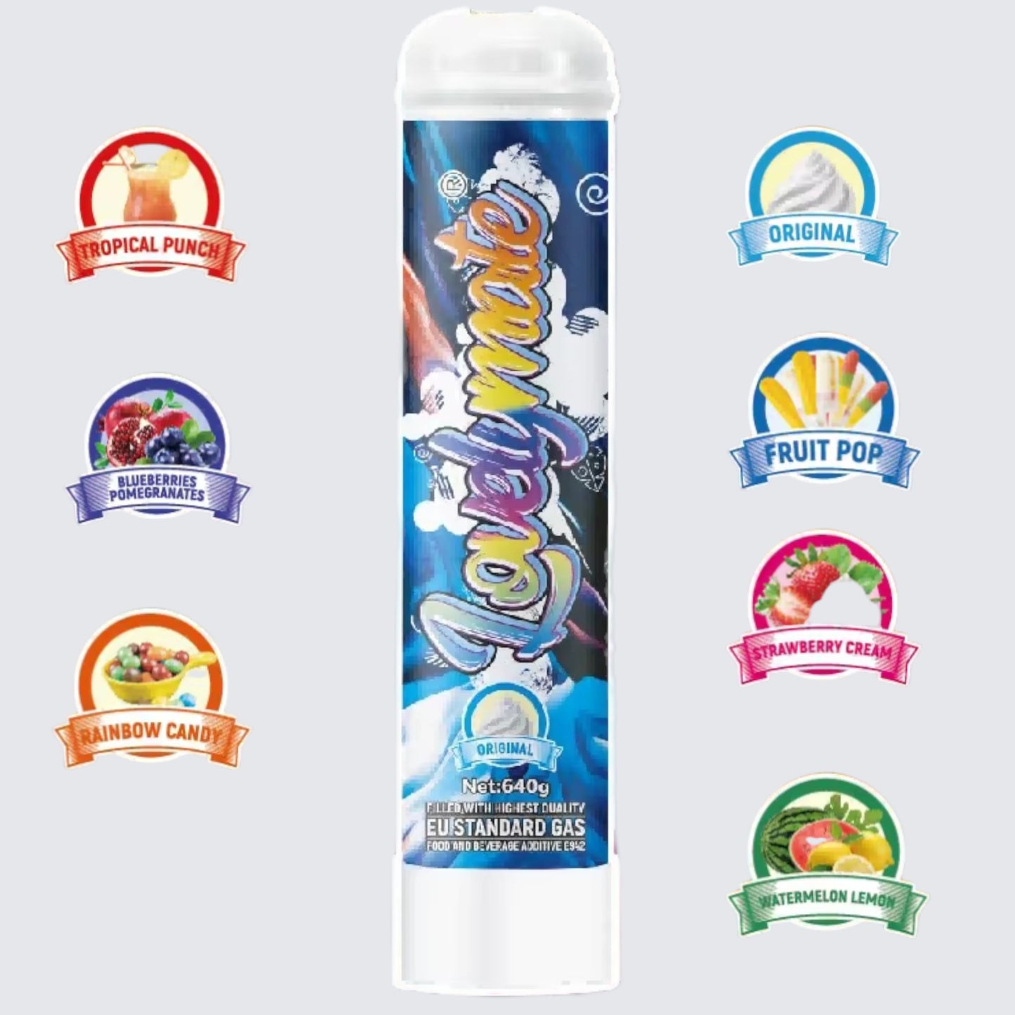 Same-Day Delivery Premium Whipped Cream Chargers Refills Los Angeles (Various Flavors) 640g - Culinary Nitrous Oxide Refills (N₂O)