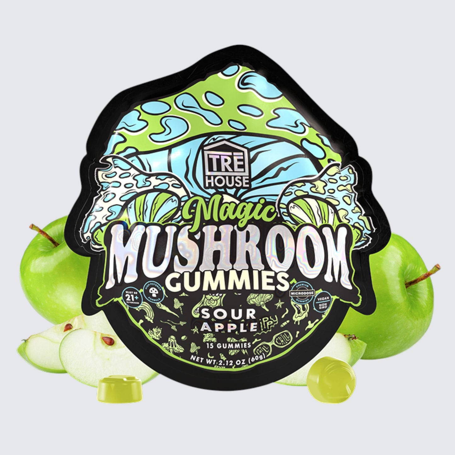 tre house magic gummies sour apple non psychoactive los angeles delivery