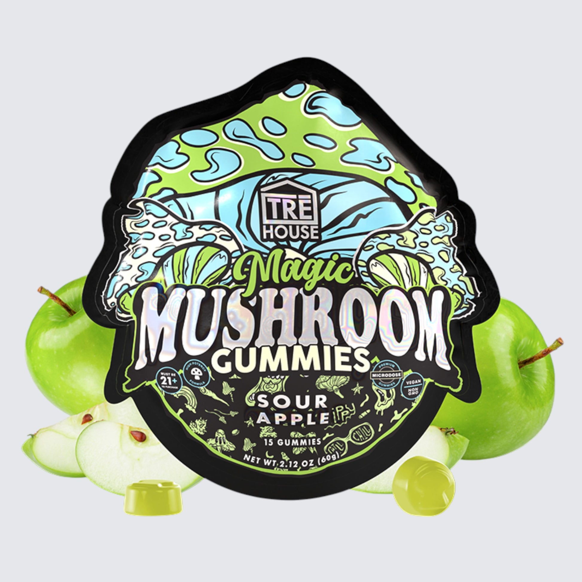 tre house magic gummies sour apple non psychoactive los angeles delivery