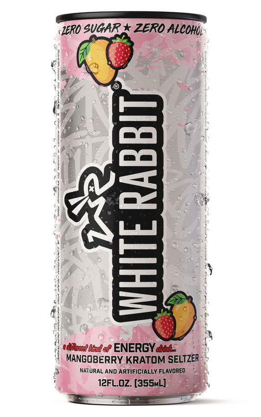 White Rabbit Kratom Seltzer 12 fl oz — same-day delivery Los Angeles, Hollywood, Glendale, Burbank, Pasadena.